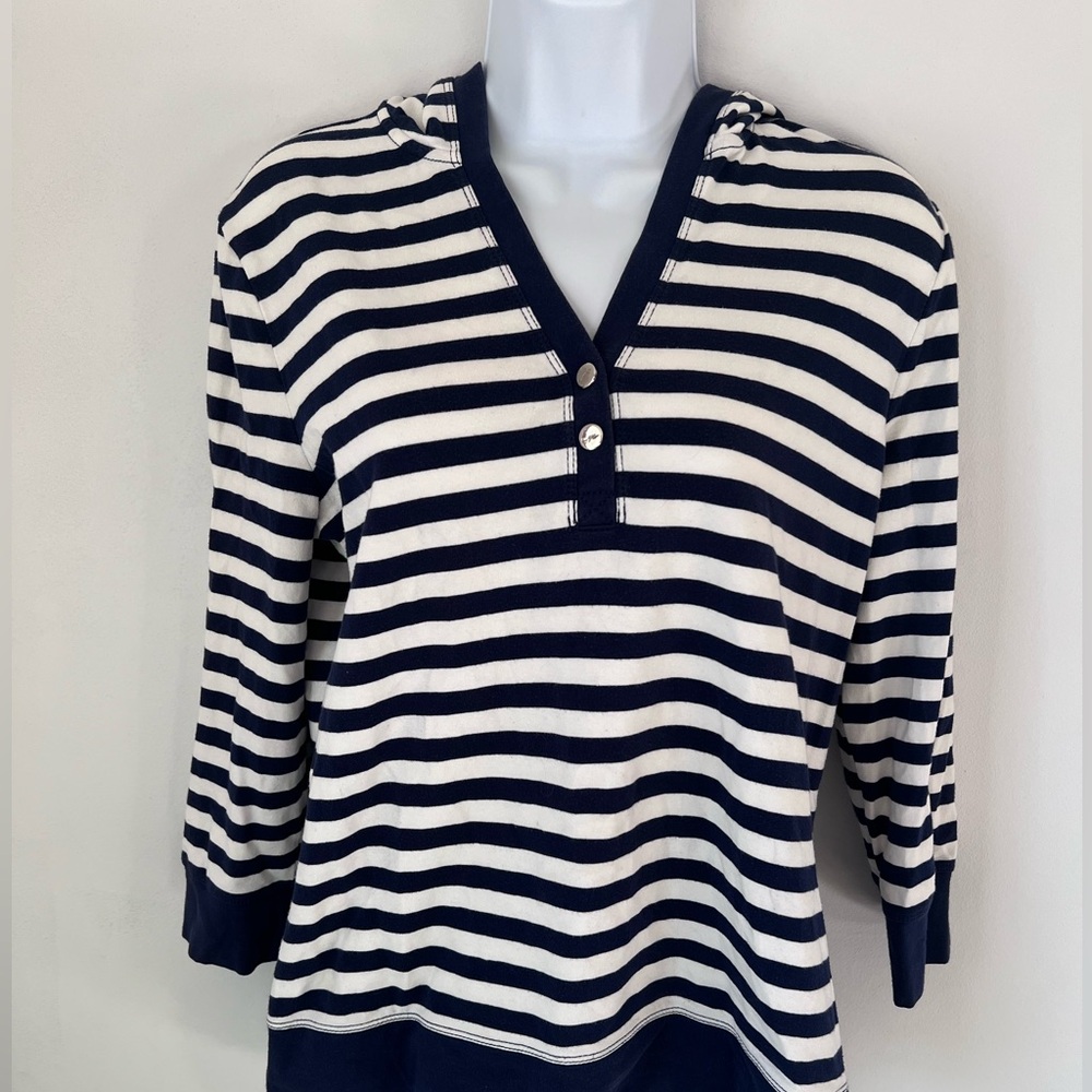 LAUREN Ralph Lauren Active Wear Cotton Blend Hoodie Top, Size M